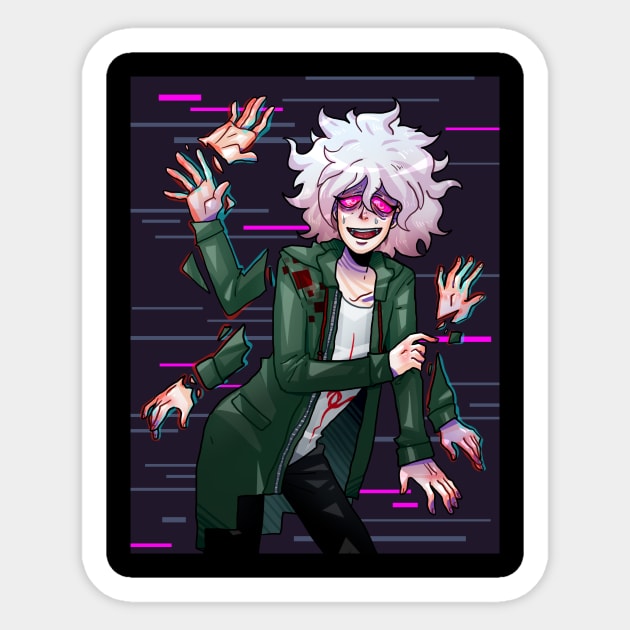 Nagito Komaeda Glitch Sticker by Furekah